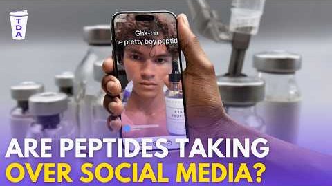 social media and peptides photo of social media influencer taking peptides